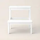 Nuxio, Krok, bambusowy taboret ze schodkiem, 46 cm