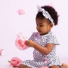 Opaska dziewczęca, biało-czarna, Nicol