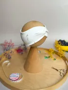 Opaska dziewczęca, prążkowana, ecru, Iltom