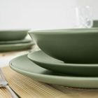 Orion, ceramiczny talerz deserowy, płytki, zielony Alfa, 21.5 cm
