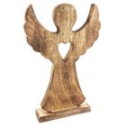 Orion, figurka anioła z sercem, drewniana, 25.5-36 cm
