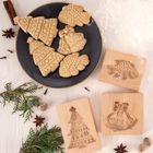 Orion, foremka do ciastek, drewniana, dzwoneczki, 10-10 cm