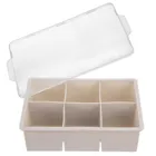 Orion, forma do kostek lodu z pokrywką, silikonowa, beżowa XXL, 18.5-12-5 cm