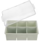 Orion, forma do kostek lodu z pokrywką silikonowa, zielona XXL, 18.5-12-5 cm