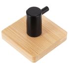 Orion, haczyk, wieszak samoprzylepny, drewniany, metalowy, czarny, 4,5-4,5 cm, 2 szt.