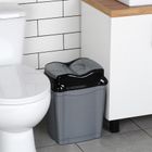 Orion, kosz na śmieci, plastikowy, szary, 16l