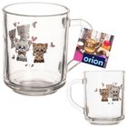 Orion, kubek szklany, kotek, 230 ml