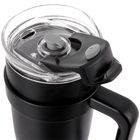 Orion, kubek termiczny z uchwytem, stalowy, czarny, 1,2l