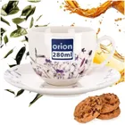 Orion, Louka, filiżanka ze spodkiem, porcelanowa, kwiaty, 260 ml