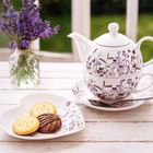 Orion, Louka, talerz deserowy porcelanowy, serce, 17,5-17 cm