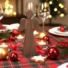 Orion, Mango, figurka świąteczna, drewniana, anioł, 24 cm