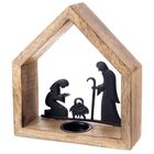 Orion, Mango, świecznik drewniany, szopka bożonarodzeniowa, 20-6-22 cm