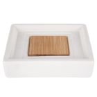 Orion, mydelniczka dolomitowa, drewniana, biała