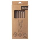 Orion, słomki do napojów, Szklane z czyścikiem, 20 cm, 5 elementów