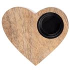 Orion, świecznik drewniany na tealight, mango, 13-12 cm