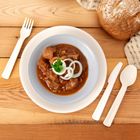 Orion, widelce stołowe, plastikowe kremowe, Sandy, 18 cm, 6 szt.