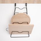 Orion, wieszak na pokrywki, metalowy, czarny, Radka