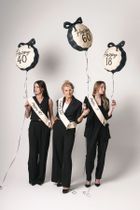 PartyDeco, balon foliowy, pastylka Happy 40, 47.5-45 cm