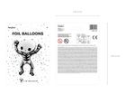 PartyDeco, balon foliowy Szkielet, 84-100 cm