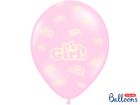 PartyDeco, balony lateksowe, It's a Girl, pastel mix, jasne różowe, 30 cm, 50 szt.