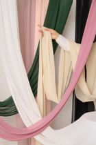 PartyDeco, bieżnik szyfonowy, złamana biel, 0,48-5 m