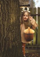 PartyDeco, dekoracja bibułowa, żołędzie, 27 cm, 2 szt.