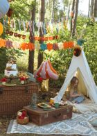 PartyDeco, girlanda bibułowa, liście, 3m