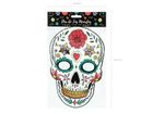 PartyDeco, Halloween dia de los muertos, maska papierowa na twarz, biała, rozmiar uniwersalny