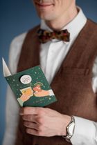 PartyDeco, kartka z pinem Groom Team, 10.5-15 cm, 1 szt.