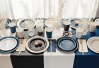 PartyDeco, obrus, granatowy, 137-183 cm
