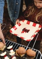 PartyDeco, talerzyki papierowe, bbq, 26-26 cm, 6 szt.