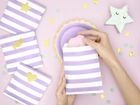 PartyDeco, Yummy, torebki na prezent lub słodycze, jasny liliowy, 13-14 cm, 6 szt.