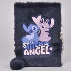 Paso, Lilo i Stitch, pamiętnik z kłódką, pluszowy, A5, 96 kartek, linia, granatowy, Stitch i Angel