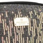 Peterson, kosmetyczka, 1-komorowa, cekinowa, czarna