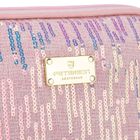 Peterson, kosmetyczka, 1-komorowa, cekinowa, różowa