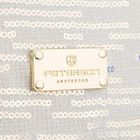 Peterson, kosmetyczka kuferek, cekinowa, biała