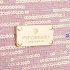 Peterson, kosmetyczka kuferek, cekinowa, różowa