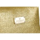 Peterson, kosmetyczka prostokątna, brokatowa, złota