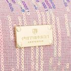 Peterson, kosmetyczka prostokątna, cekinowa, różowa