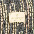 Peterson, kosmetyczka prostokątna, cekinowa, szara