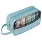 Peterson, kosmetyczka z uchwytem, z przezroczystym panelem, niebieska