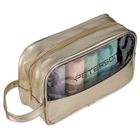 Peterson, kosmetyczka z uchwytem, z przezroczystym panelem, złota