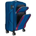 Peterson, lekka walizka, duża, niebiesko-czerwona, 78 cm