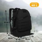 Peterson, plecak militarny, 3-komorowy, czarny