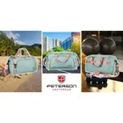 Peterson, torba weekendowo-podróżna z uchwytem na walizkę, zielono-różowa