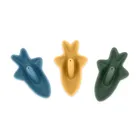 Petite&Mars, Sharks, silikonowe zabawki kąpielowe, 6m+, 3 szt.