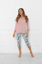 Piżama damska, różowa, Sekwoja, Italian Fashion