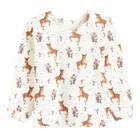 Piżama dziewczęca, ecru, Nicol