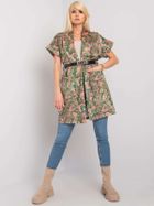 Płaszcz damski, zielony, Italy Moda