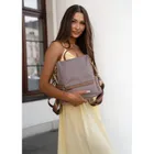 Plecak miejski, beżowy, skóra ekologiczna, Peterson